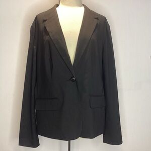 Old Navy black one button two pocket lined blazer with elasticized back size XXL